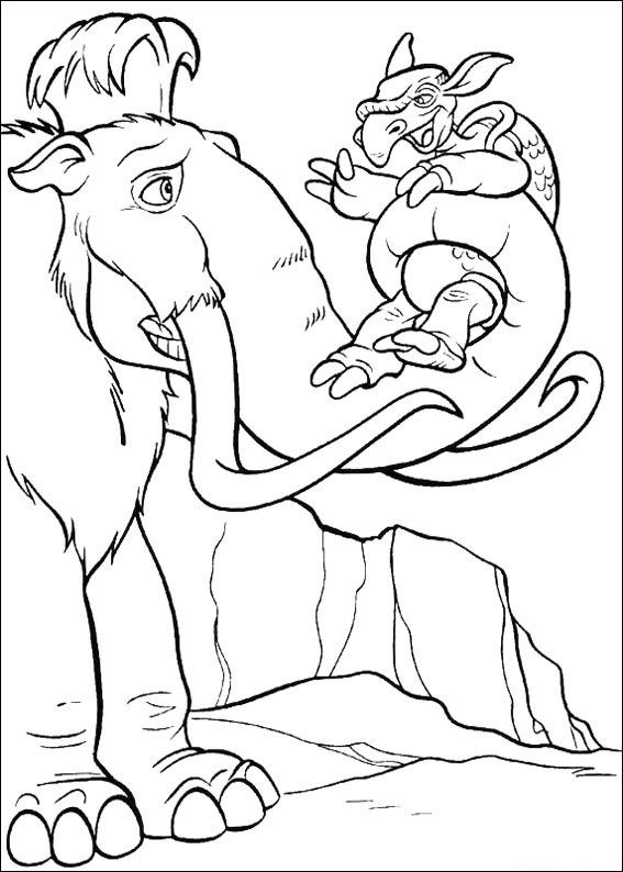 Plansa de colorat cu Ice Age 11 3